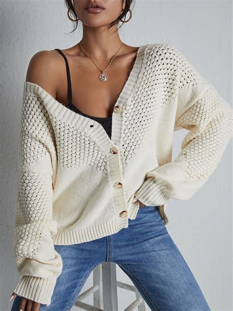 Drop Shoulder Button Front Cardigan Fashion Inspo Outfits Fashion Outfits