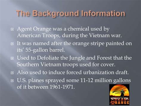 Agent orange and its devastating effects | PPT