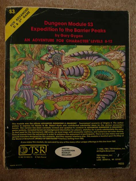 FreelyWheely: SOLD - AD&D "Expedition to the Barrier Peaks" Adventure