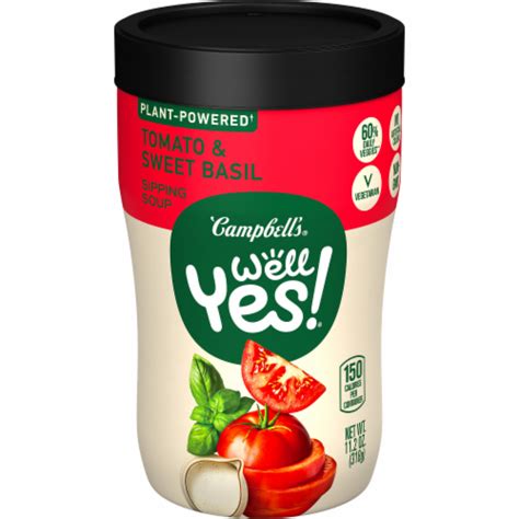 Campbell's® Well Yes! Sipping Soup Tomato and Sweet Basil Soup ...