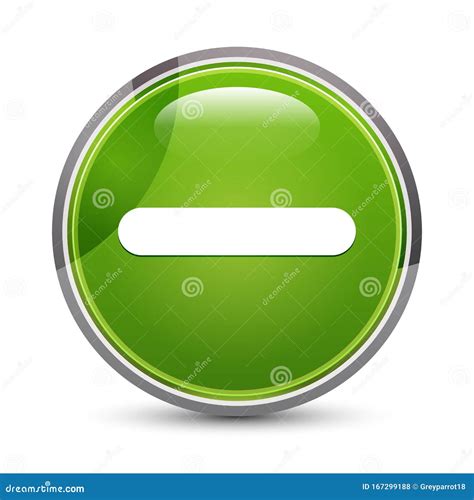 Minus Icon Elegant Green Round Button Vector Illustration Stock Vector