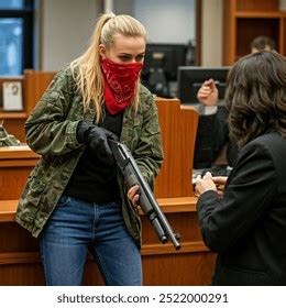Blonde Ponytailed Student Wears Red Bandana AI Generated Image Shutterstock