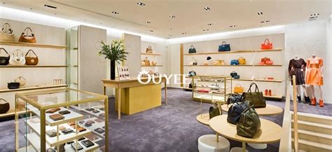 Luxury Handbag Store Interior Design Gold Stainless Steel And Glass