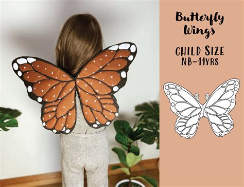 Butterfly Fairy Wings Pdf Sewing Pattern Quilted Wire Free Etsy Australia