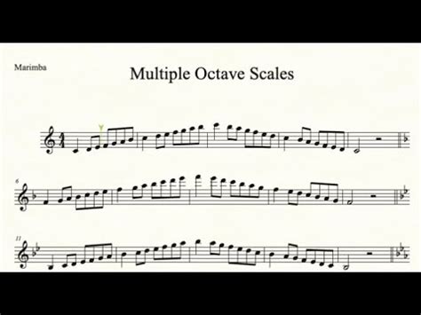 Marimba Mallet Percussion Multiple Octave Major Scales With Metronome