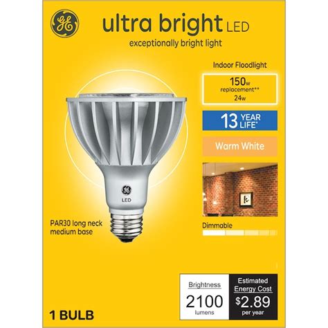 Ge Ultra Bright 150 Watt Eq Par30 Long Neck Warm White Medium Base E