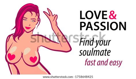 Nude Girl Topless Big Boobs Showing 库存矢量图免版税1758648425 Shutterstock