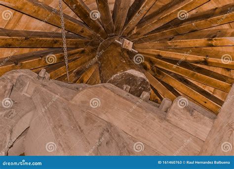 Wooden Gear Inside a Windmill in Consuegra. December 26, 2018 ...