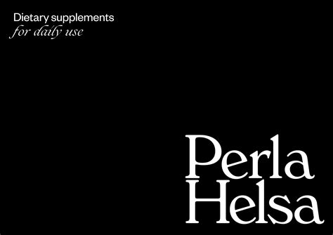 Perla Helsa — dietary supplements packaging :: Behance