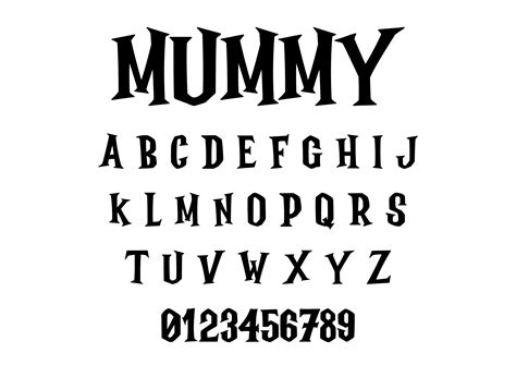 Mummy Horror Alphabet Svg Horror Svg Alphabet Horror Font Svg