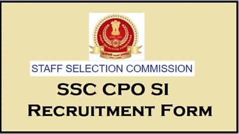 Ssc Cpo 2020 Notification Apply For 1564 Si Capf Posts