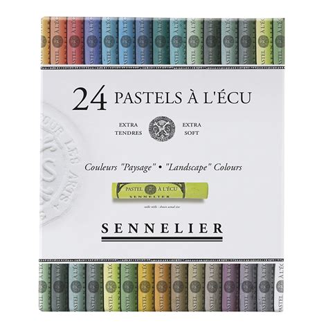 Pastels à l écu 24 pcs Boîte Paysage Scrapmalin