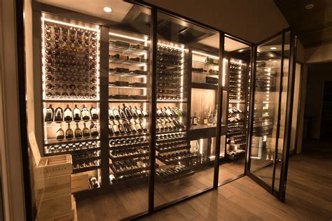 San Juan Capistrano Glass Contemporary Modern Wine Cellar Wine Wall