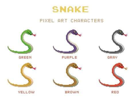 Snake Pixel Art Animal by sanctumpixel