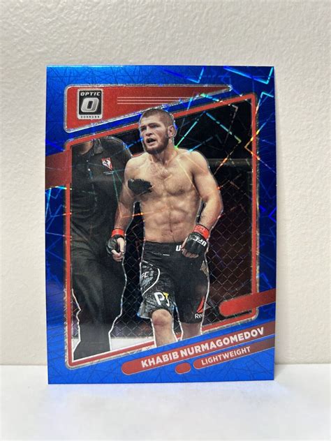 Panini Optic Ufc Khabib Nurmagomedov Blue Velocity Prizm Ebay