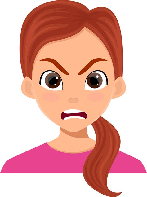 Woman Face Expression Clipart Design Illustration 9342672 Png