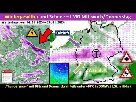 Wintergewitter Und Schneef Lle Luftmassengrenze Am Mittwoch Und