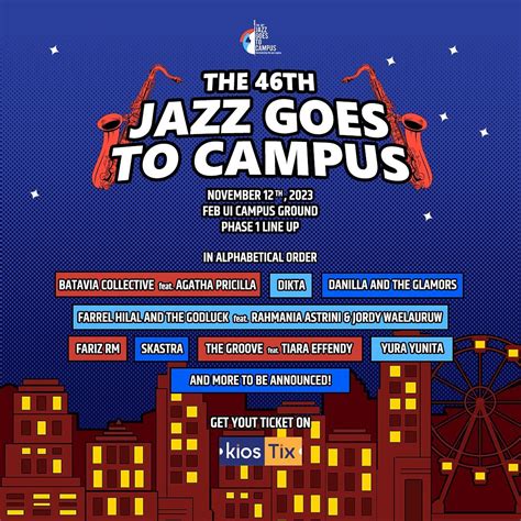 Ramaikan The 46th Jazz Goes To Campus Info Konser Dan Lineup