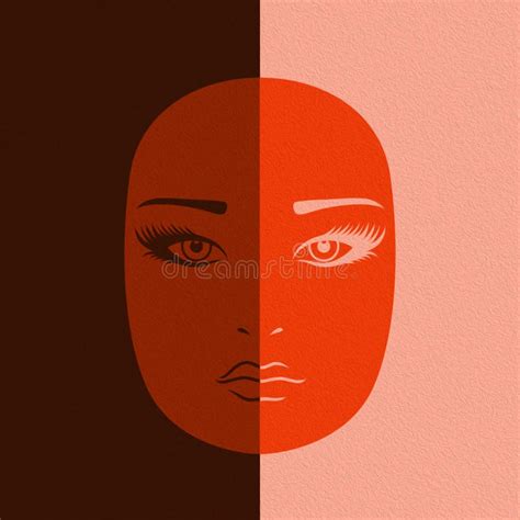 Abstract Beautiful Woman With A Naked Breast Stock Vector