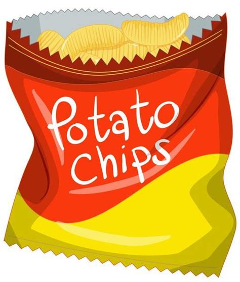 Free Vector Opened Pack Of Potato Chips Isolated Potato Chips