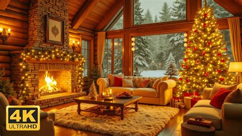 Beautiful Christmas Music With Fireplace Relaxing Holiday Ambiance