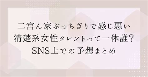 二宮ん家ぶっちぎりで感じ悪い清楚系女性タレントって一体誰？sns上での予想まとめ Keren News