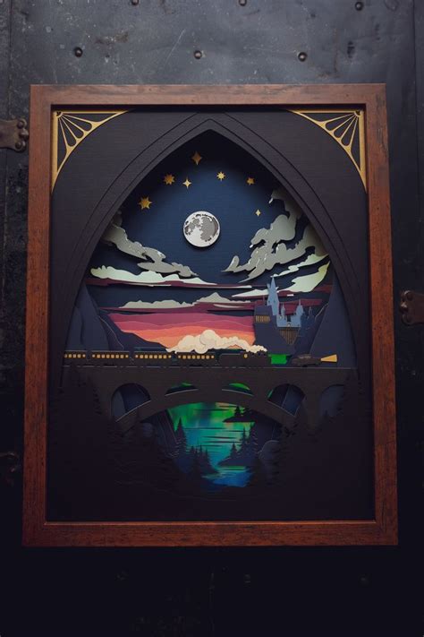 Work Nebula Creations Co Harry Potter Hogwarts Shadow Box Paper