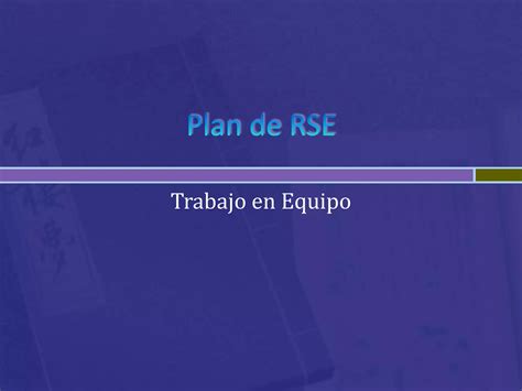 Proyecto De Rse Avance Ppt