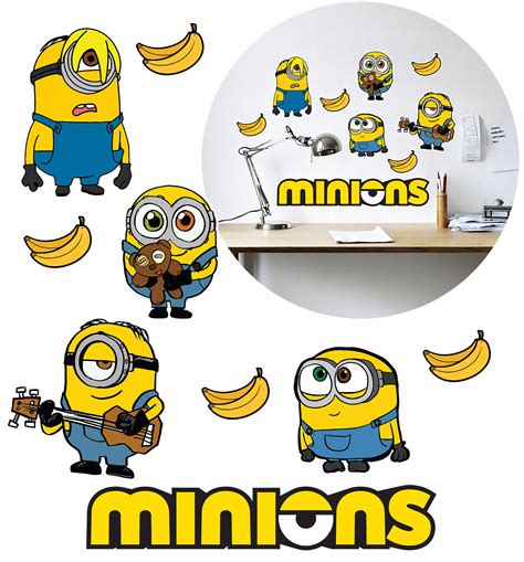 NAKLEJKI NA ŚCIANĘ MINIONKI ŁÓŻKO ITP DUŻY WYBÓR 12613530627 Allegro pl