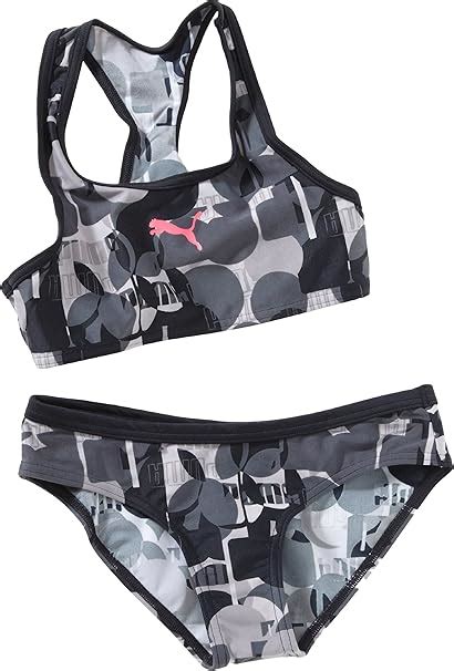 Puma M Dchen Bustier Bikini No Logo Black Amazon De Bekleidung
