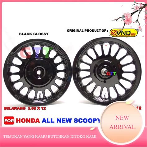 Jual Velg Racing Vnd Roullete Ring Honda All New Scoopy Fi Hitam