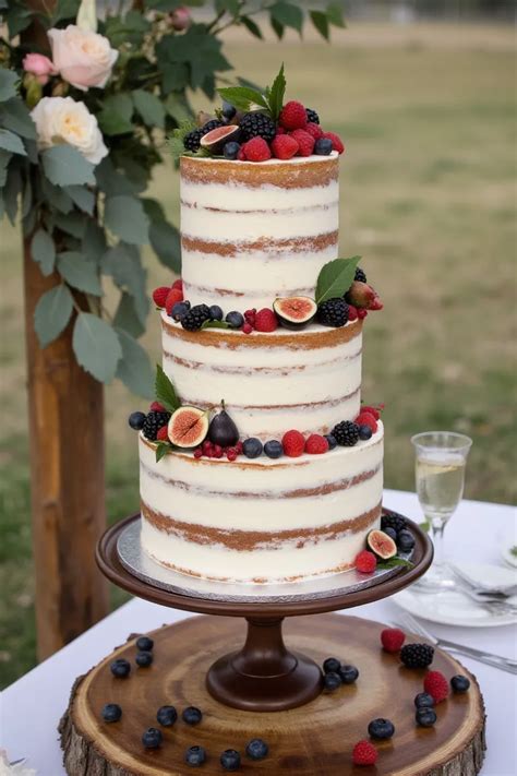 Naked And Semi Naked Wedding Cake Ideas
