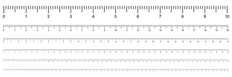 Measurement Scale In Cm Ruler From To Centimeters Vector