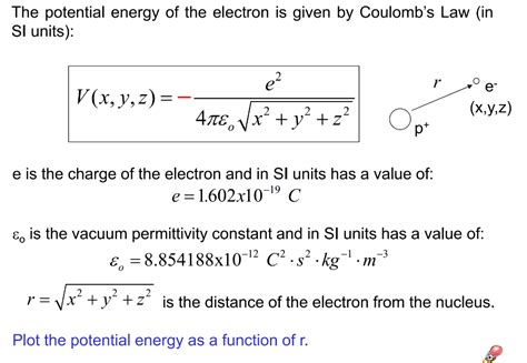 Solved The potential energy of the electron is given by | Chegg.com