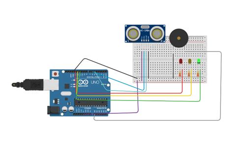 Circuit Design Sensor De Distancia Con Sonido Tinkercad