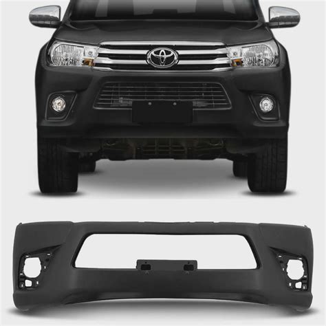 Parachoque Dianteiro Hilux 2015 2016 2017 2018 Cabine Dupla Preto Liso