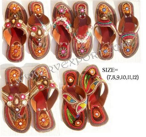 Indian Ethnic Embroidered Flat Sandals at Rs 375/piece | New Items in ...