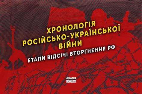 Хронологія російсько української війни етапи відсічі вторгнення рф Арміяinform