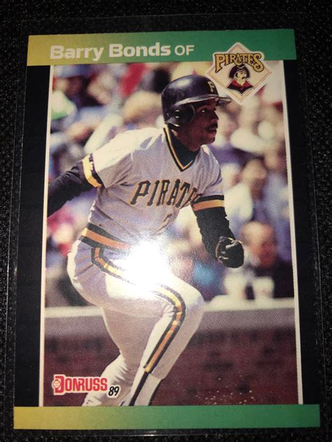 1989 Barry Bonds Card Donruss 92 Pittsburgh Pirates Outfielder Etsy