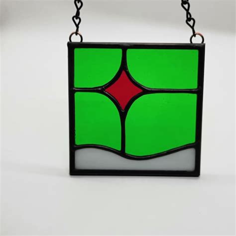 Stained Glass Suncatcher Star And Wave Glass Art Art Glass Glass Decor Home Accents Window