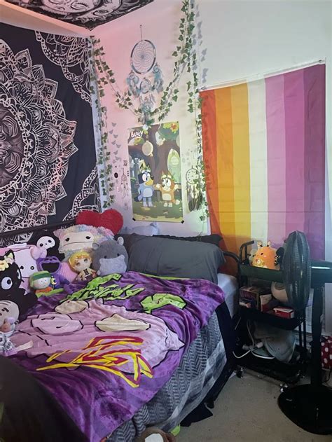 MY ROOM With My New Lesbian Flag 3 In 2025 Room Ideas Bedroom Lgbtq Room Ideas Diy Room