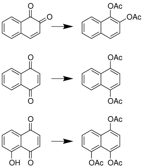 1 2 Naphthoquinone Top Left 1 4 Naphthoquinone Middle Left And