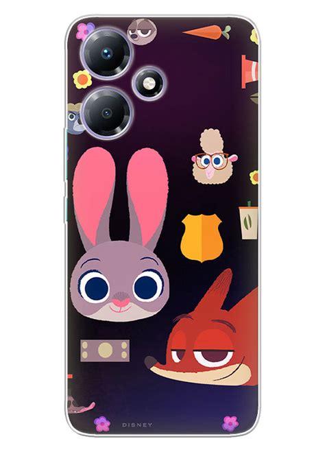 Infinix Hot i чохол з силікону Зверополіс Джуді Хопс та Нік Уайлд вектор арт