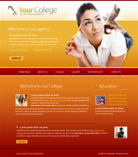 My Achievements Xhtml Template 4372 Education And Kids Website