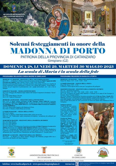 La Festa Della Madonna Di Porto A Gimigliano