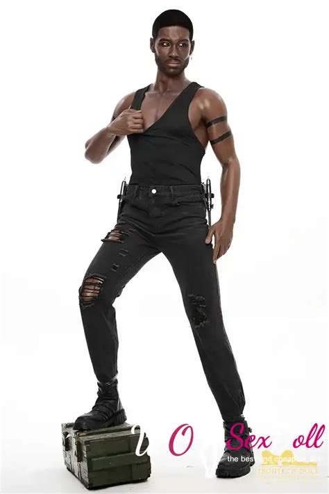 176cm 5ft77 Black Men Sex Toy Naked Gay Love Doll WoSexDoll