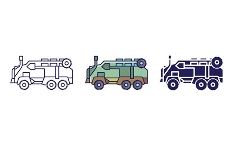 Military Truck Icon 17393471 Vector Art At Vecteezy