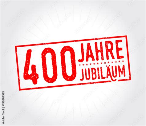 400 Jahre Jubilaeum Stempel Stock Vektorgrafik Adobe Stock