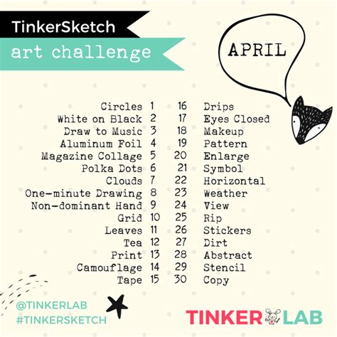 April TinkerSketch Art Challenge | TinkerLab