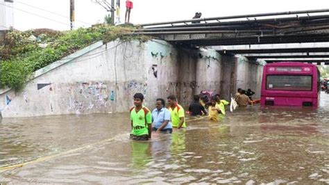 Two Dead As Overnight Heavy Rain Inundates Parts Of Chennai Latest